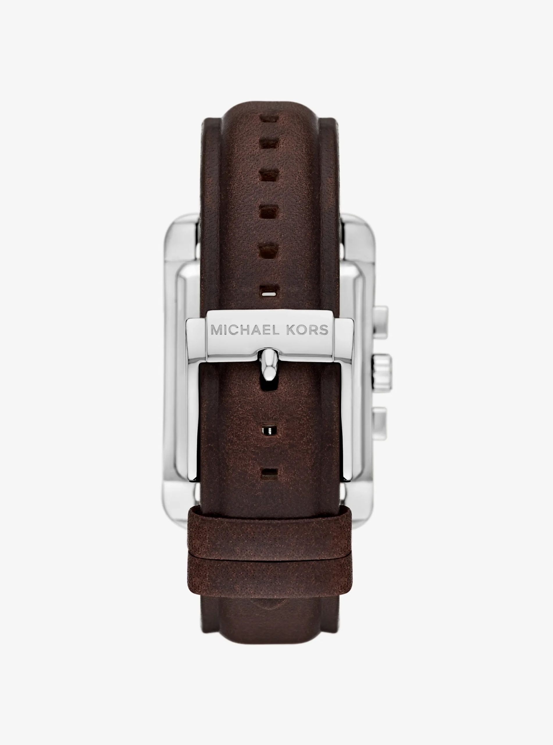 Michael Kors Monroe Silver-Tone and Leather Watch - Preorder