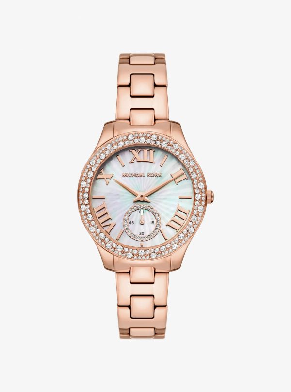 Michael Kors Liliane Pavé Rose Gold-Tone Watch - Preorder