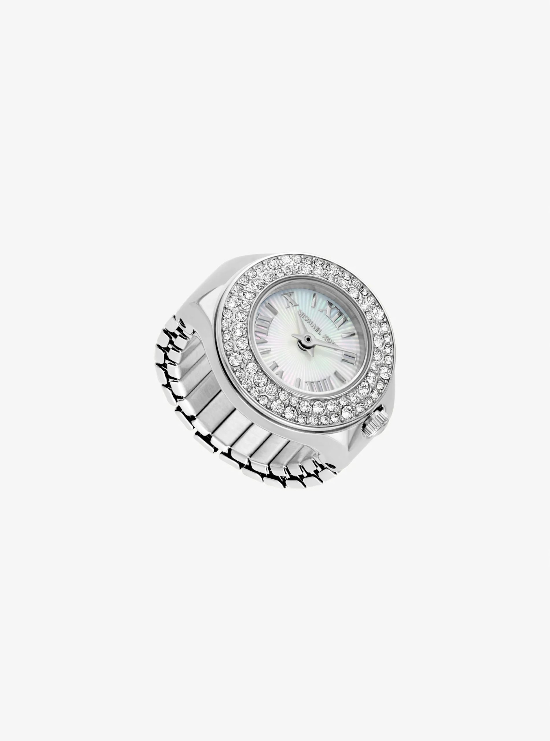 Michael Kors Liliane Pavé Silver-Tone Ring Watch - Preorder