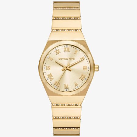 Michael Kors Mini Lennox Pavé Gold-Tone Watch - Preorder — Gold