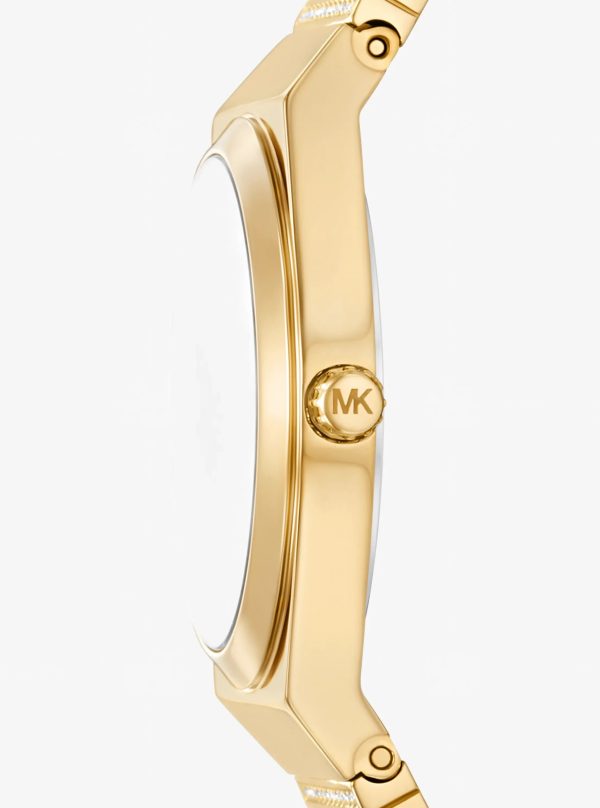 Michael Kors Mini Lennox Pavé Gold-Tone Watch - Preorder