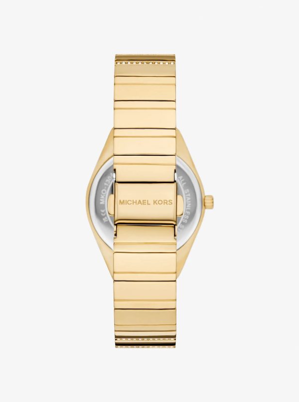 Michael Kors Mini Lennox Pavé Gold-Tone Watch - Preorder