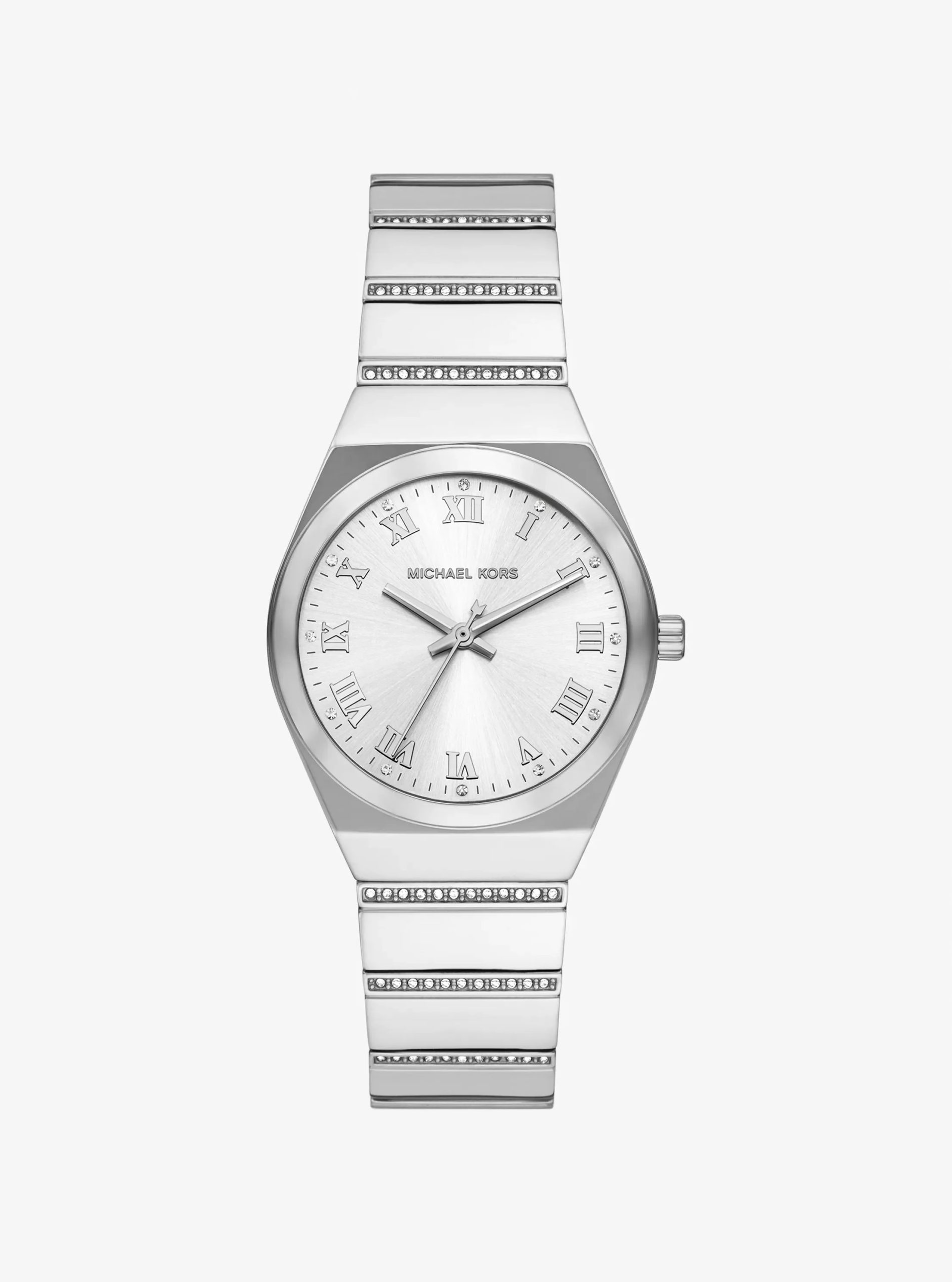 Michael Kors Mini Lennox Pavé Silver-Tone Watch - Preorder