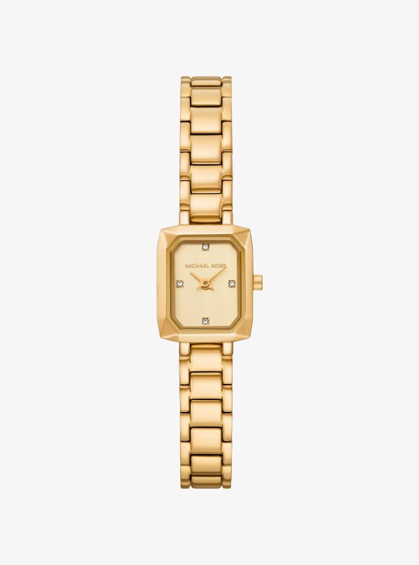 Michael Kors Micro Alane Pavé Gold-Tone Watch - Preorder