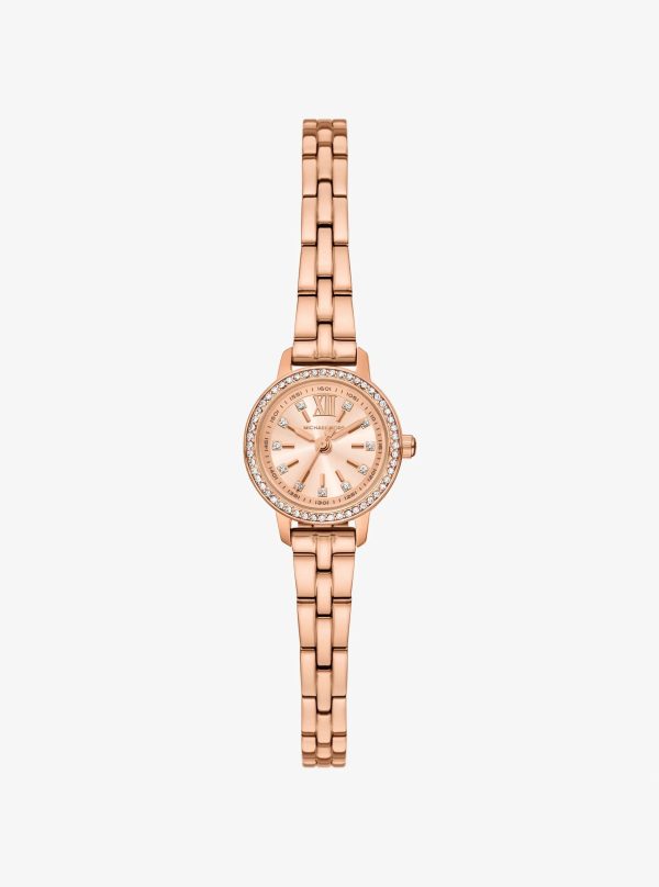 Michael Kors Micro Melissa Pavé Rose Gold-Tone Watch - Preorder