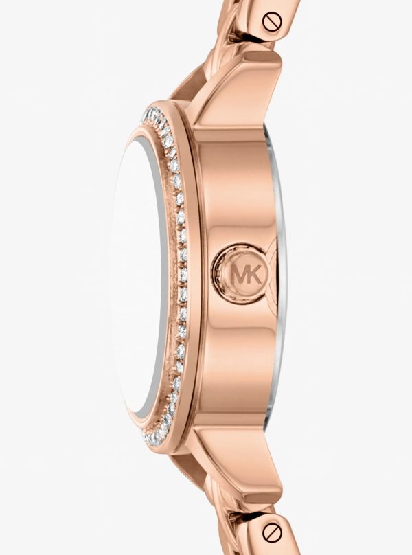Michael Kors Micro Melissa Pavé Rose Gold-Tone Watch - Preorder