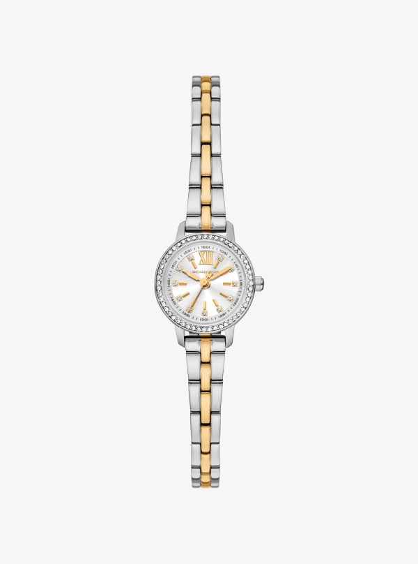 Michael Kors Micro Melissa Pavé Two-Tone Watch - Preorder