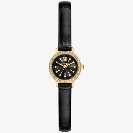 Michael Kors Micro Melissa Pavé Gold-Tone and Crocodile Embossed Leather Watch - Preorder — Gold