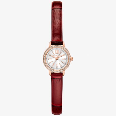 Michael Kors Micro Melissa Pavé Rose Gold-Tone and Crocodile Embossed Leather Watch - Preorder — Rose Gold