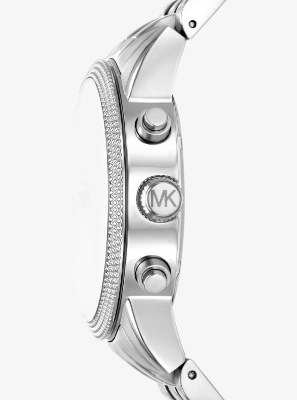 Michael Kors Oversized Hutton Silver-Tone Watch - Preorder