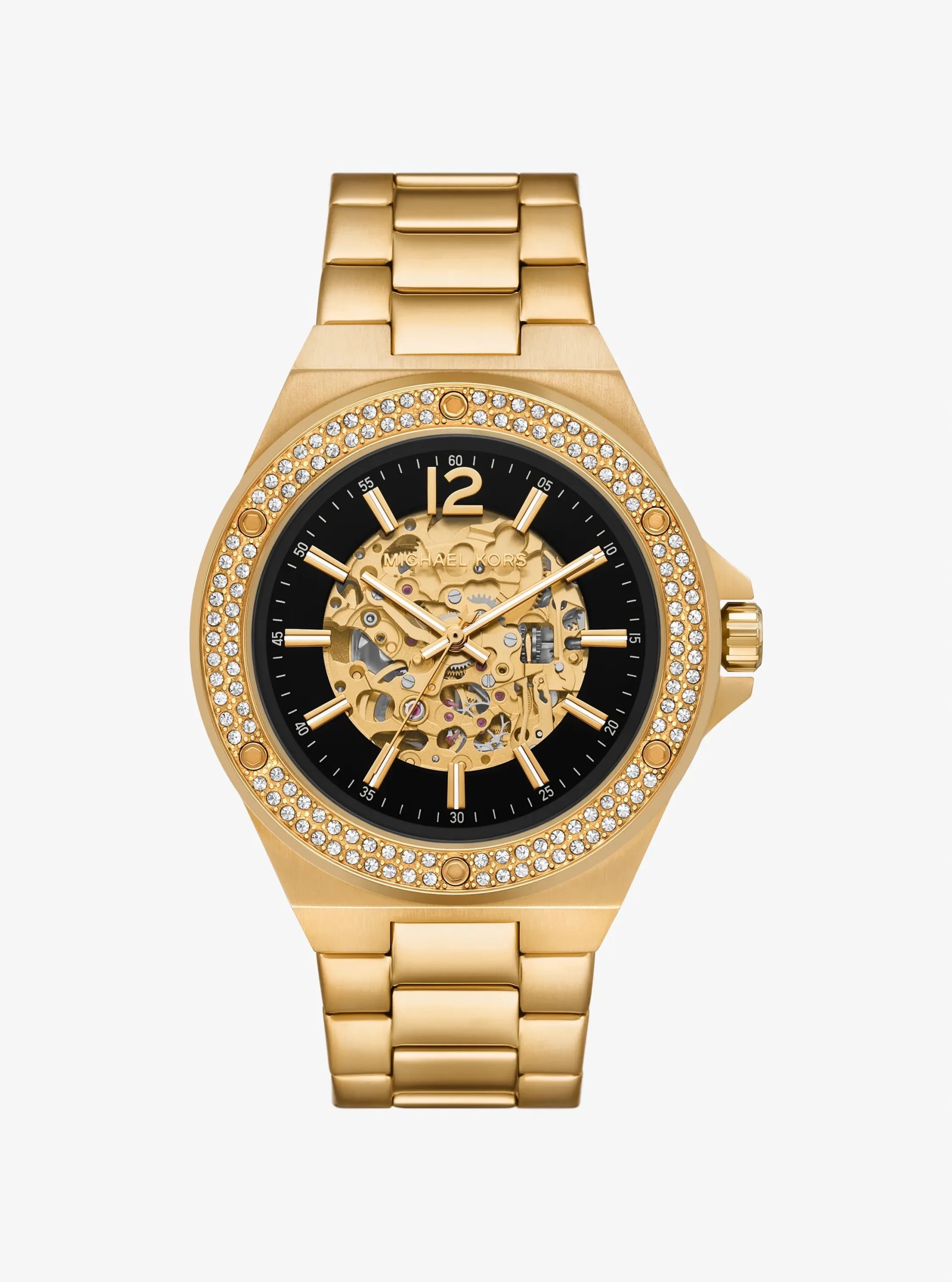 Michael Kors Oversized Lennox Pavé Gold-Tone Watch - Preorder
