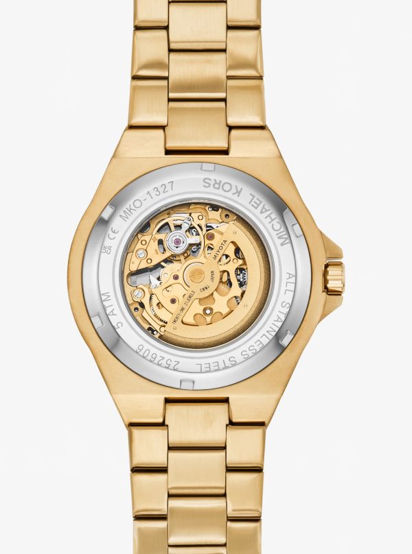 Michael Kors Oversized Lennox Pavé Gold-Tone Watch - Preorder