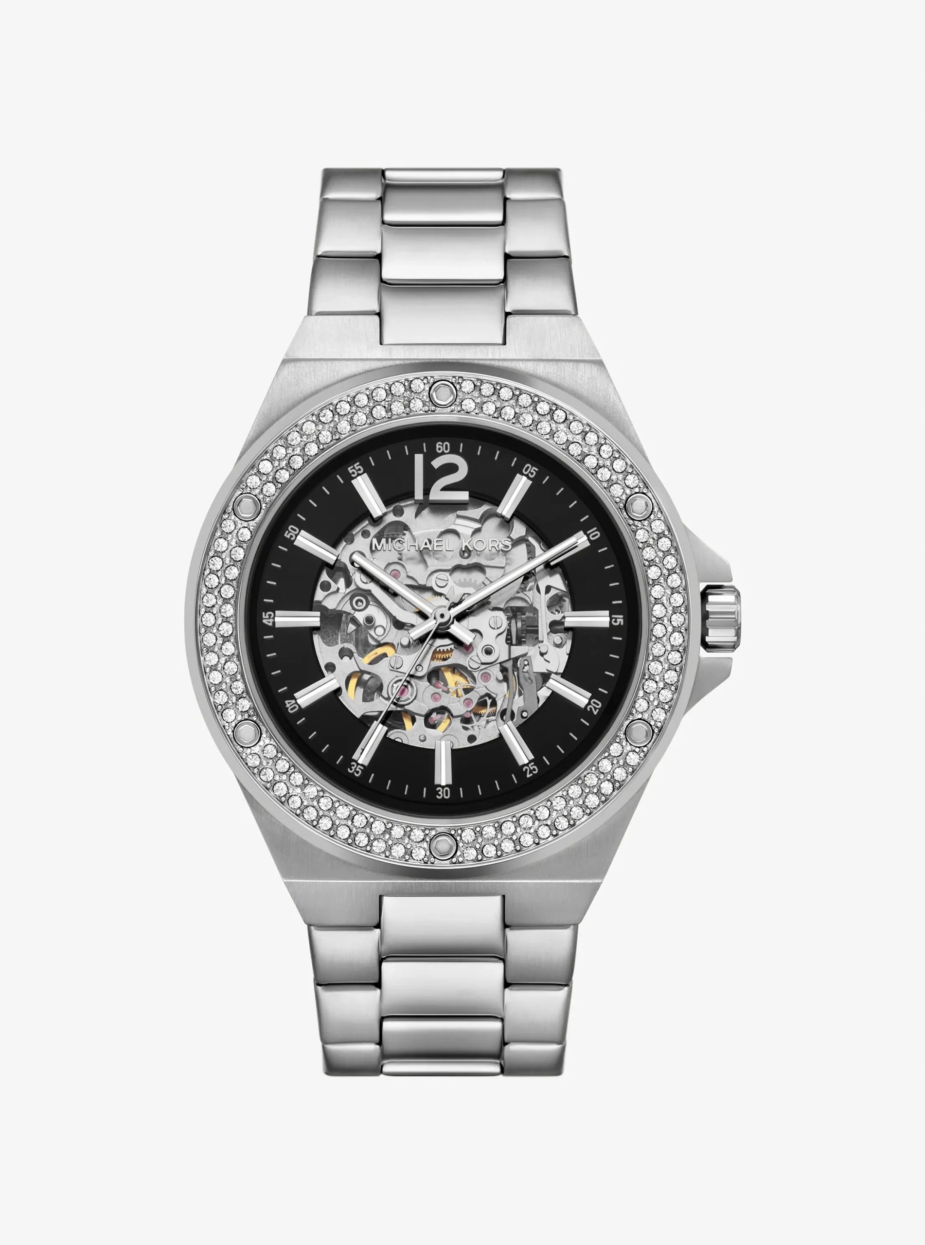 Michael Kors Oversized Lennox Pavé Silver-Tone Watch - Preorder