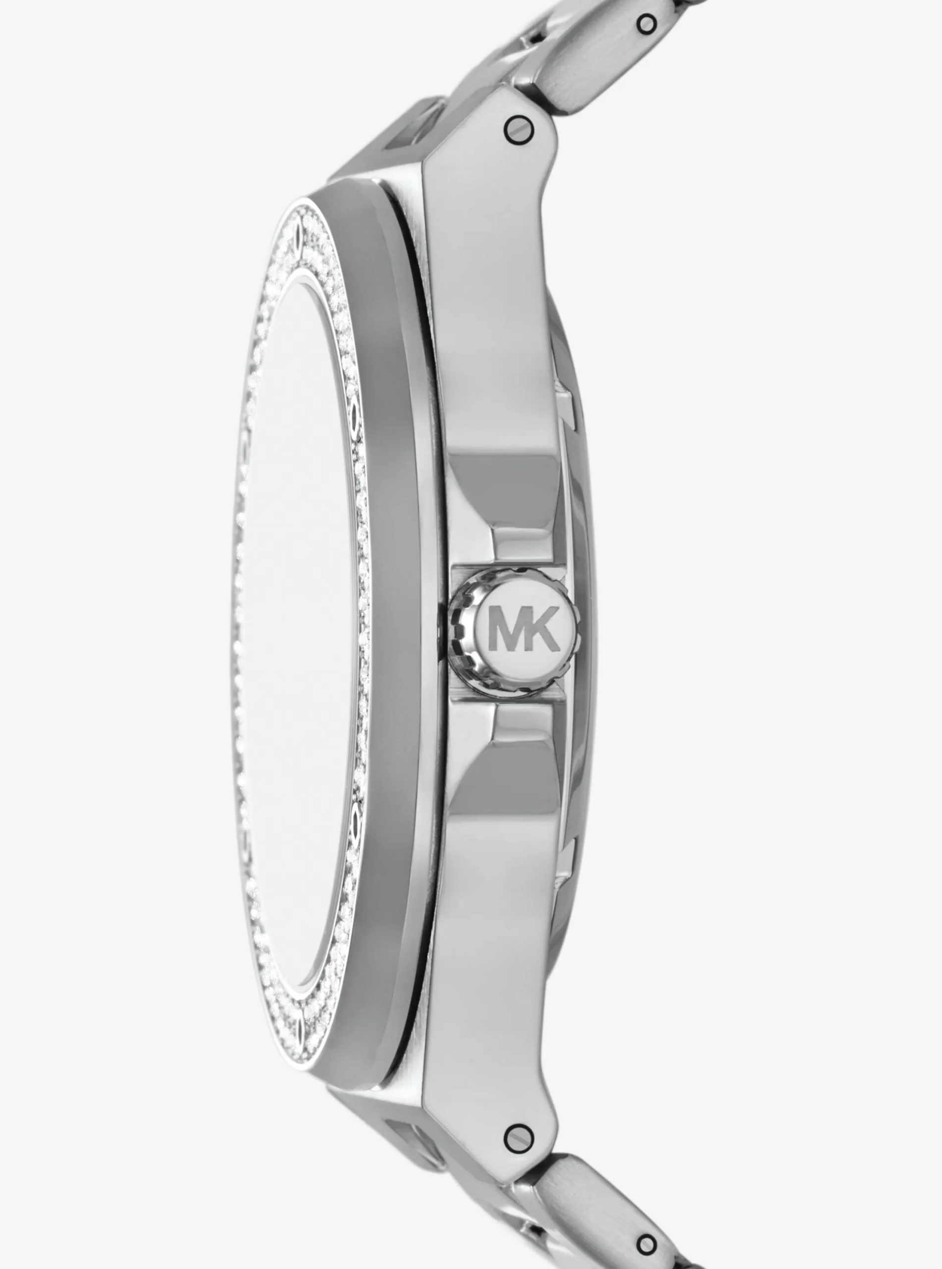 Michael Kors Oversized Lennox Pavé Silver-Tone Watch - Preorder