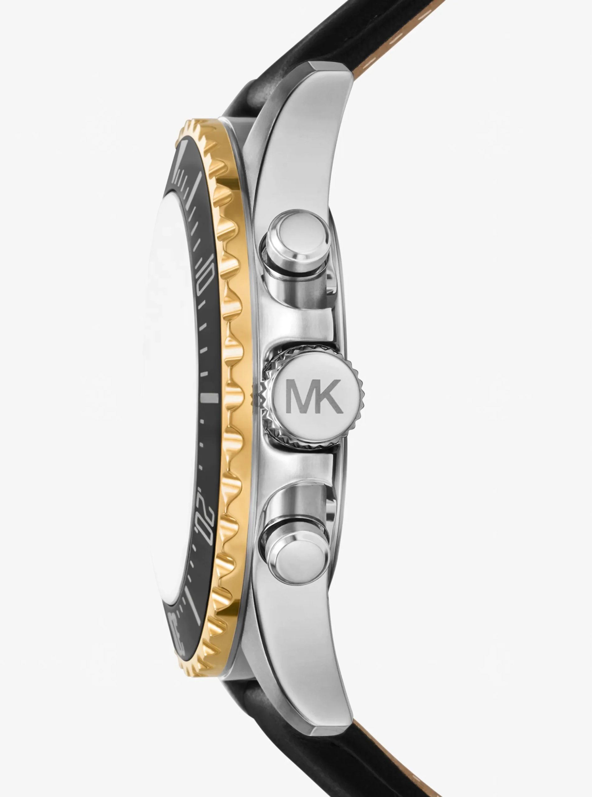 Michael Kors Oversized Everest Silver-Tone and Leather Watch - Preorder