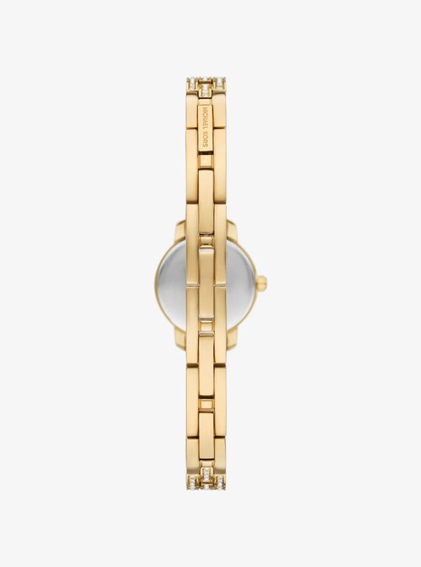 Michael Kors Micro Melissa Pavé Gold-Tone Watch - Preorder
