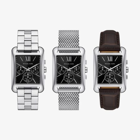 Michael Kors Monroe Silver-Tone Watch Strap Set - Preorder — Silver