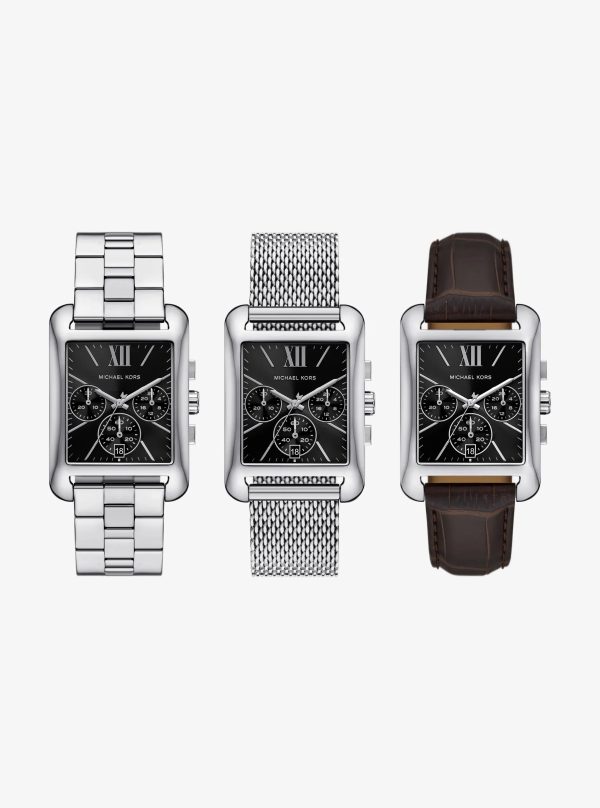 Michael Kors Monroe Silver-Tone Watch Strap Set - Preorder