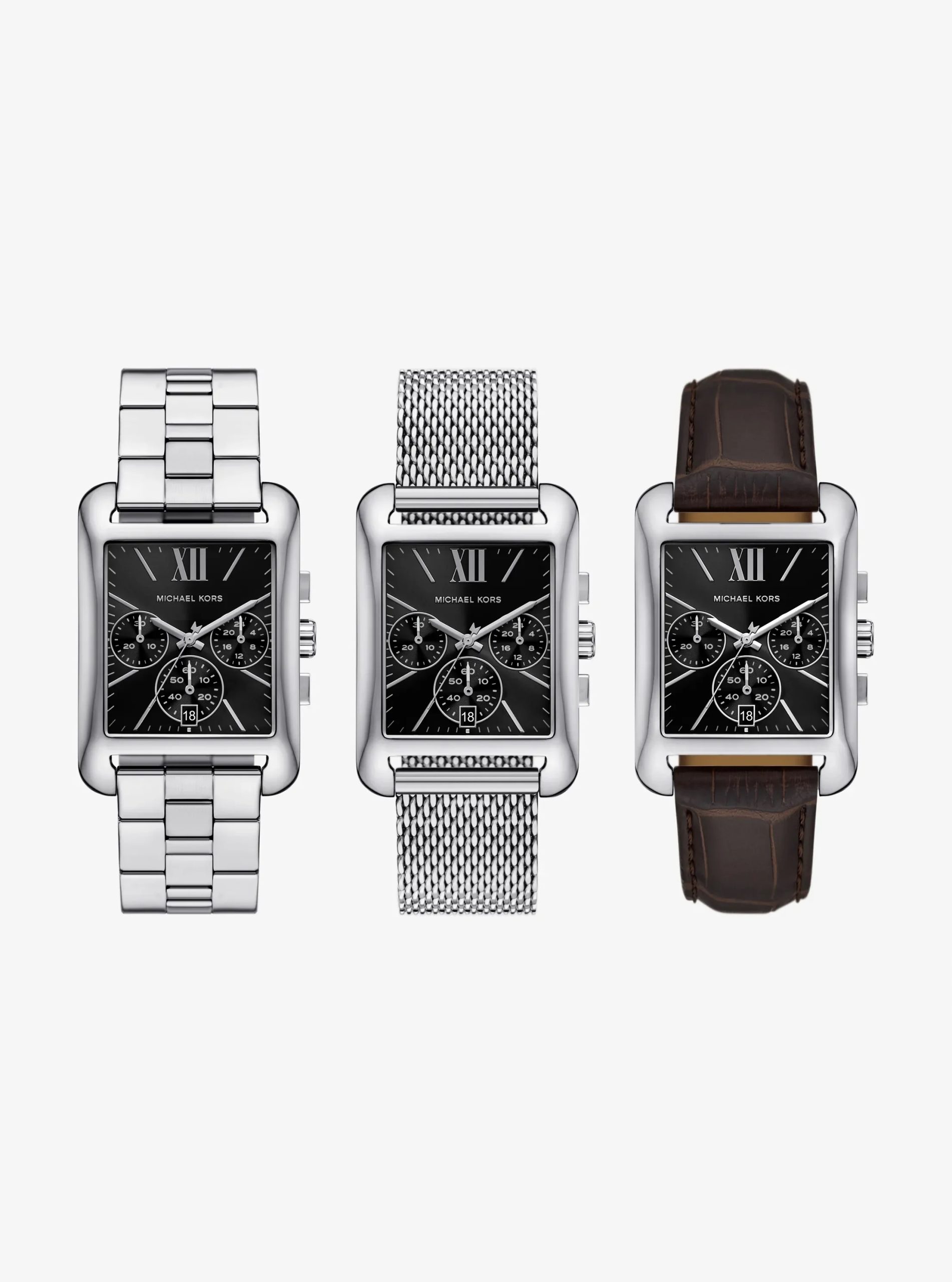 Michael Kors Monroe Silver-Tone Watch Strap Set - Preorder