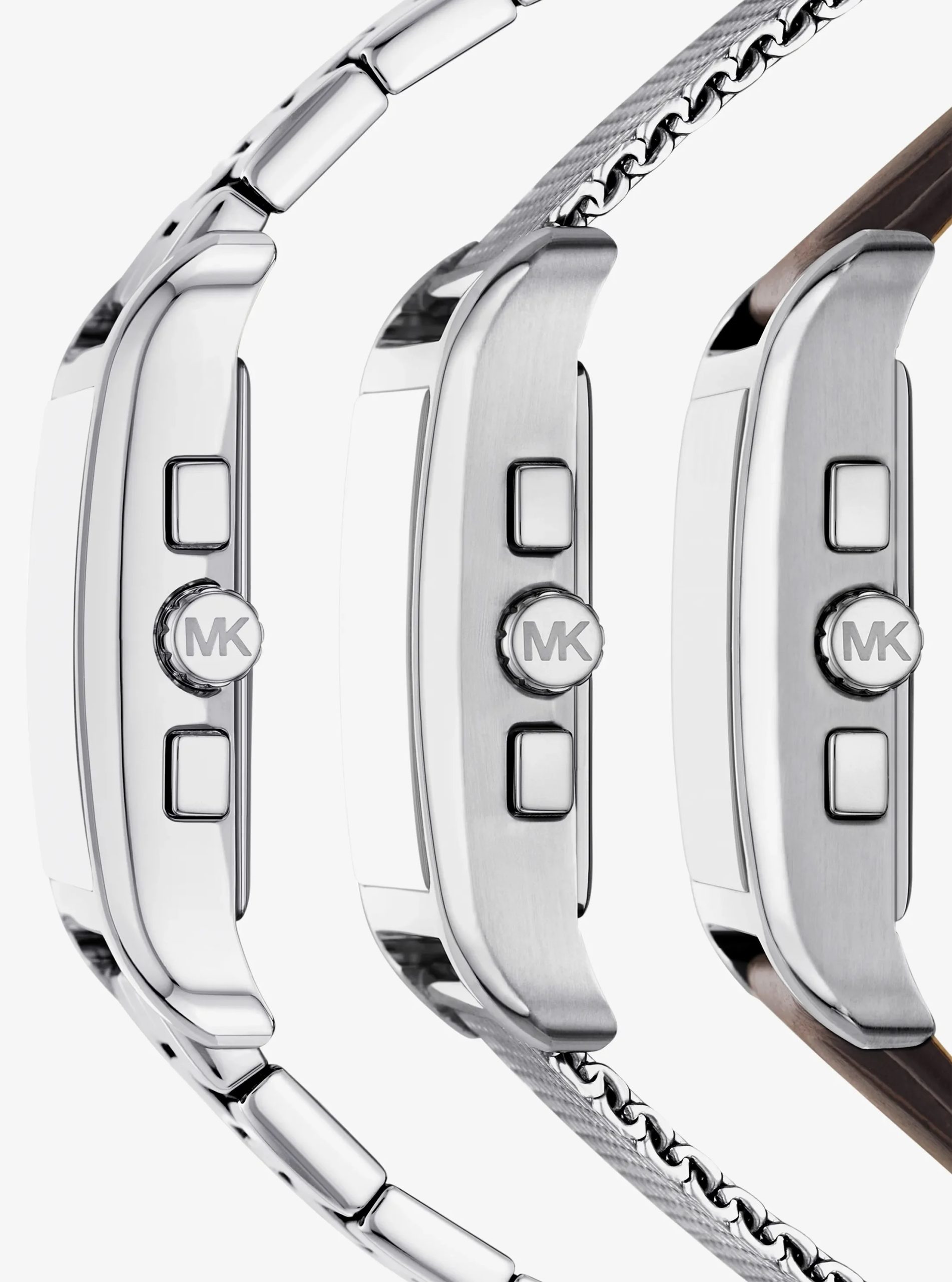 Michael Kors Monroe Silver-Tone Watch Strap Set - Preorder