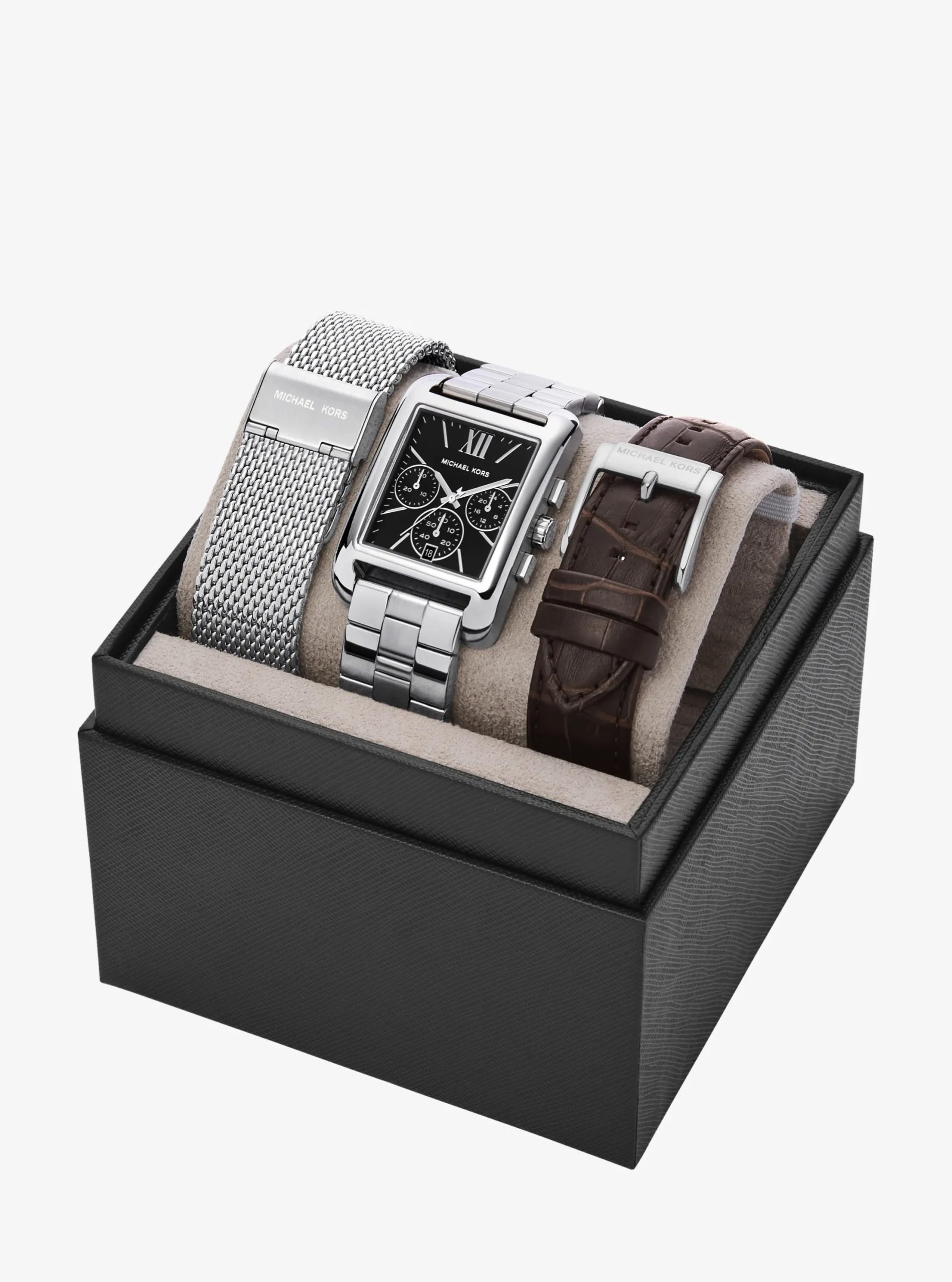 Michael Kors Monroe Silver-Tone Watch Strap Set - Preorder