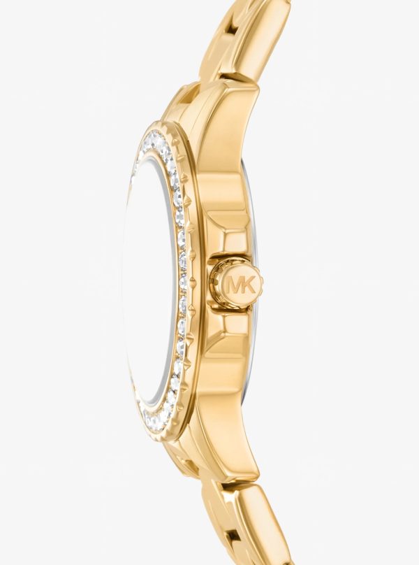 Michael Kors Petite Everest Gold-Tone Watch and Pavé Bangle Jewelry Gift Set - Preorder