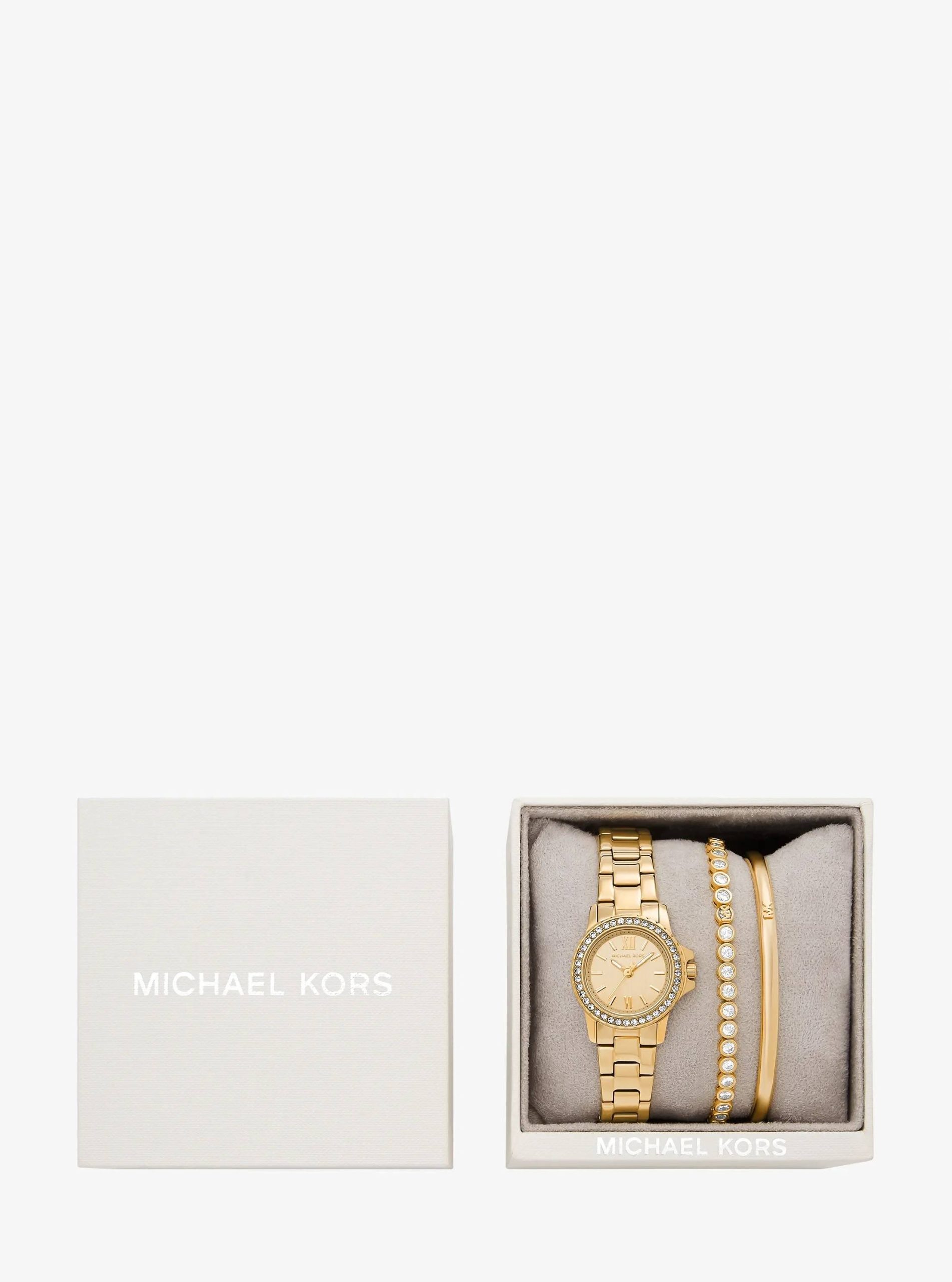 Michael Kors Petite Everest Gold-Tone Watch and Pavé Bangle Jewelry Gift Set - Preorder - Image 4