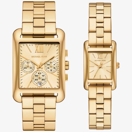 Michael Kors Monroe His and Hers Gold-Tone Watch Set - Preorder — Gold