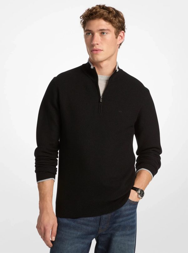 Michael Kors Wool Blend Quarter-Zip Sweater - Preorder