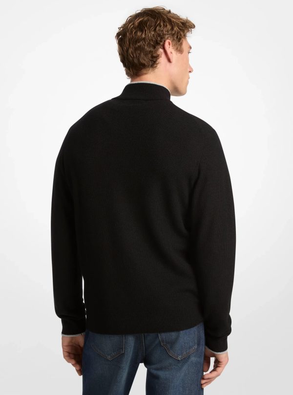 Michael Kors Wool Blend Quarter-Zip Sweater - Preorder