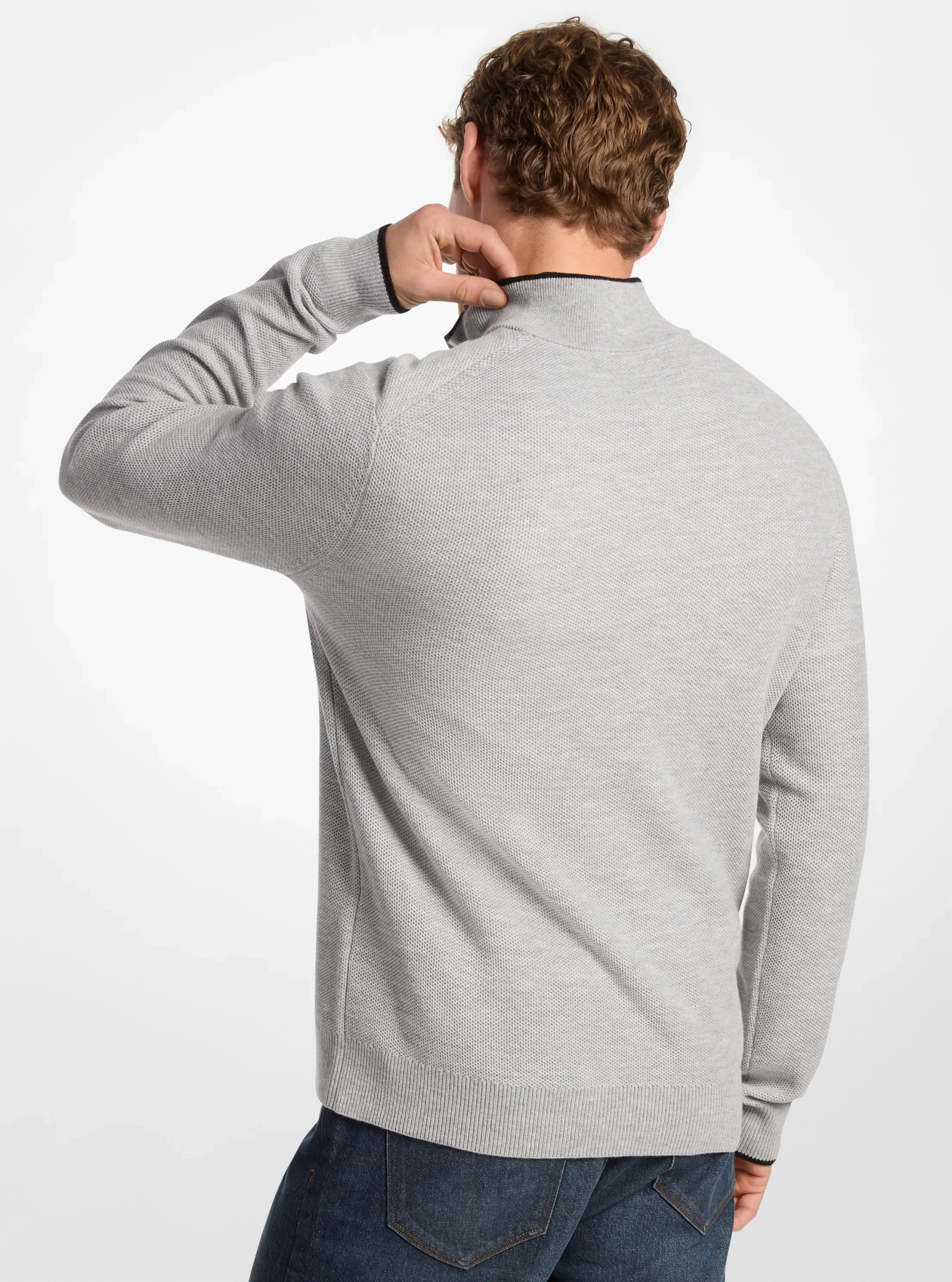 Michael Kors Wool Blend Quarter-Zip Sweater - Preorder