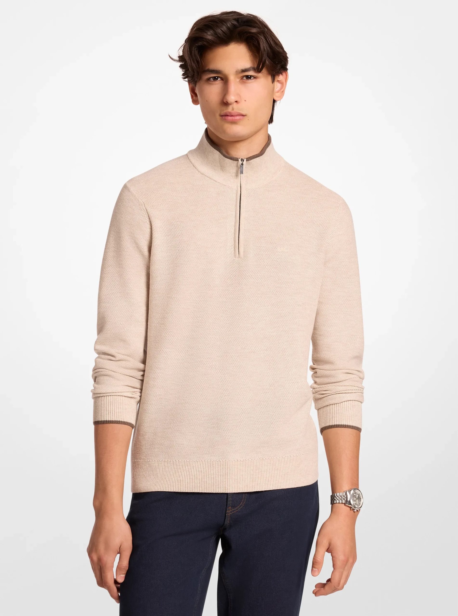 Michael Kors Wool Blend Quarter-Zip Sweater - Preorder
