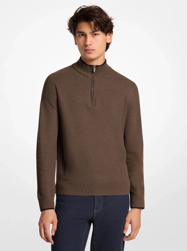 Michael Kors Wool Blend Quarter-Zip Sweater - Preorder