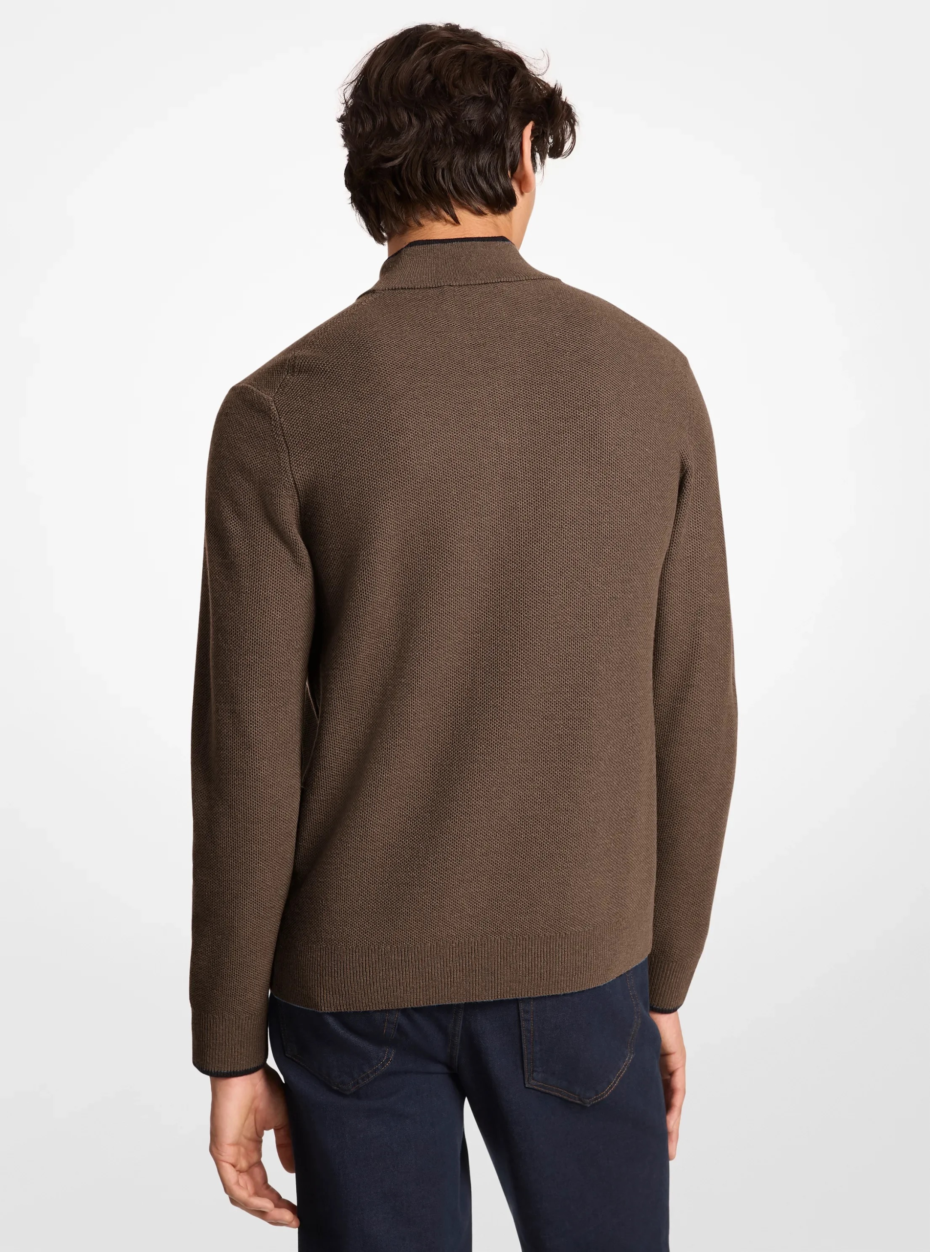 Michael Kors Wool Blend Quarter-Zip Sweater - Preorder