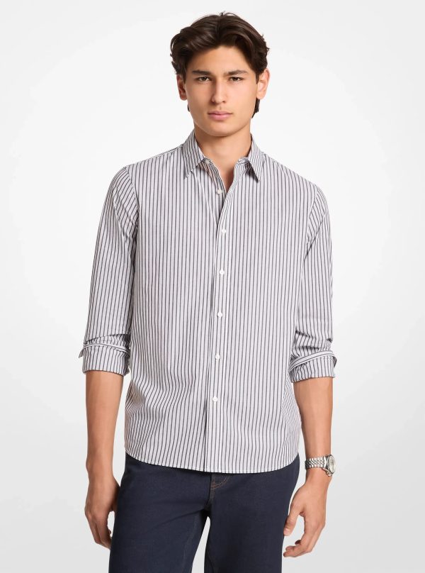Michael Kors Striped Stretch Cotton Shirt - Preorder