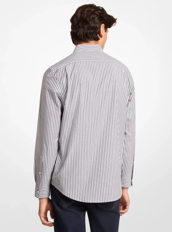 Michael Kors Striped Stretch Cotton Shirt - Preorder