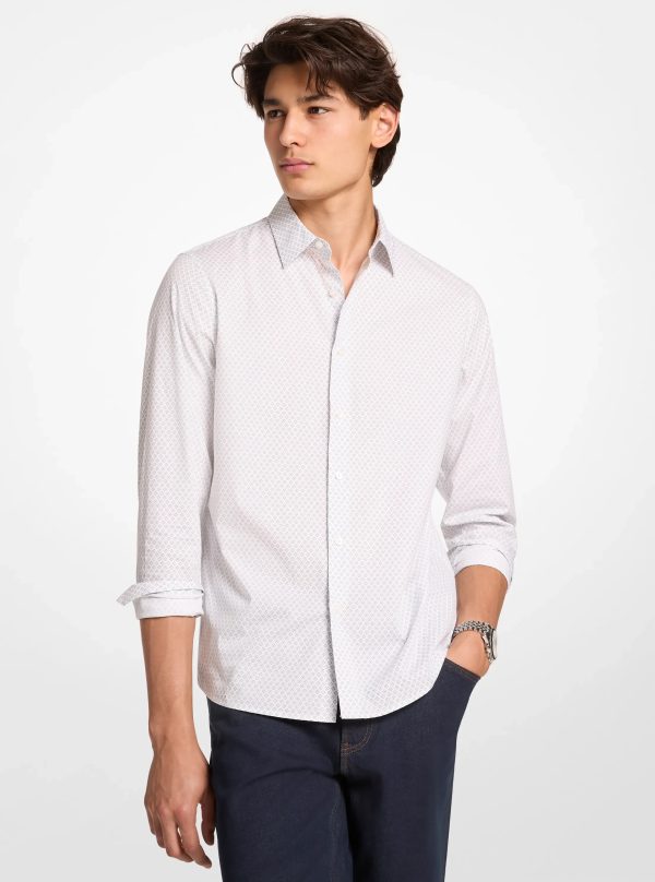 Michael Kors Printed Stretch Cotton Shirt - Preorder