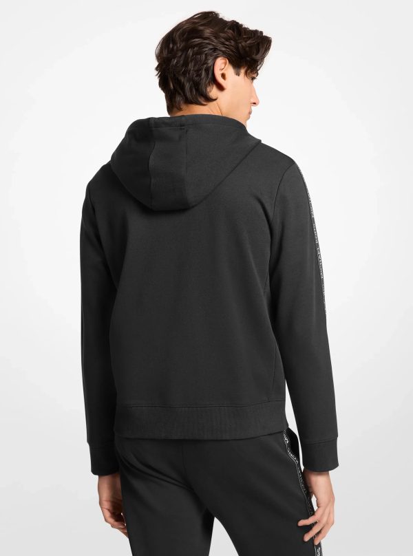 Michael Kors Logo Tape Cotton Blend Zip-Up Hoodie - Preorder