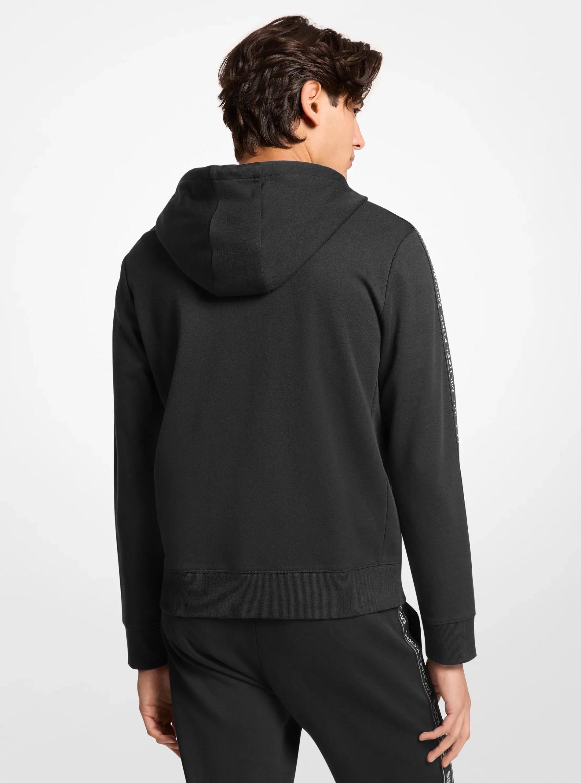 Michael Kors Logo Tape Cotton Blend Zip-Up Hoodie - Preorder - Image 6