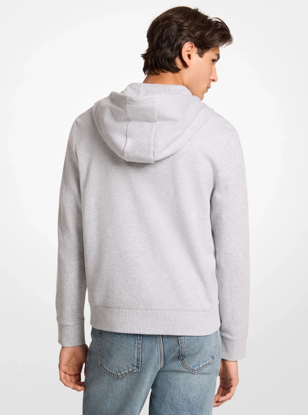 Michael Kors Logo Tape Cotton Blend Zip-Up Hoodie - Preorder