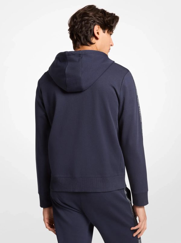 Michael Kors Logo Tape Cotton Blend Zip-Up Hoodie - Preorder