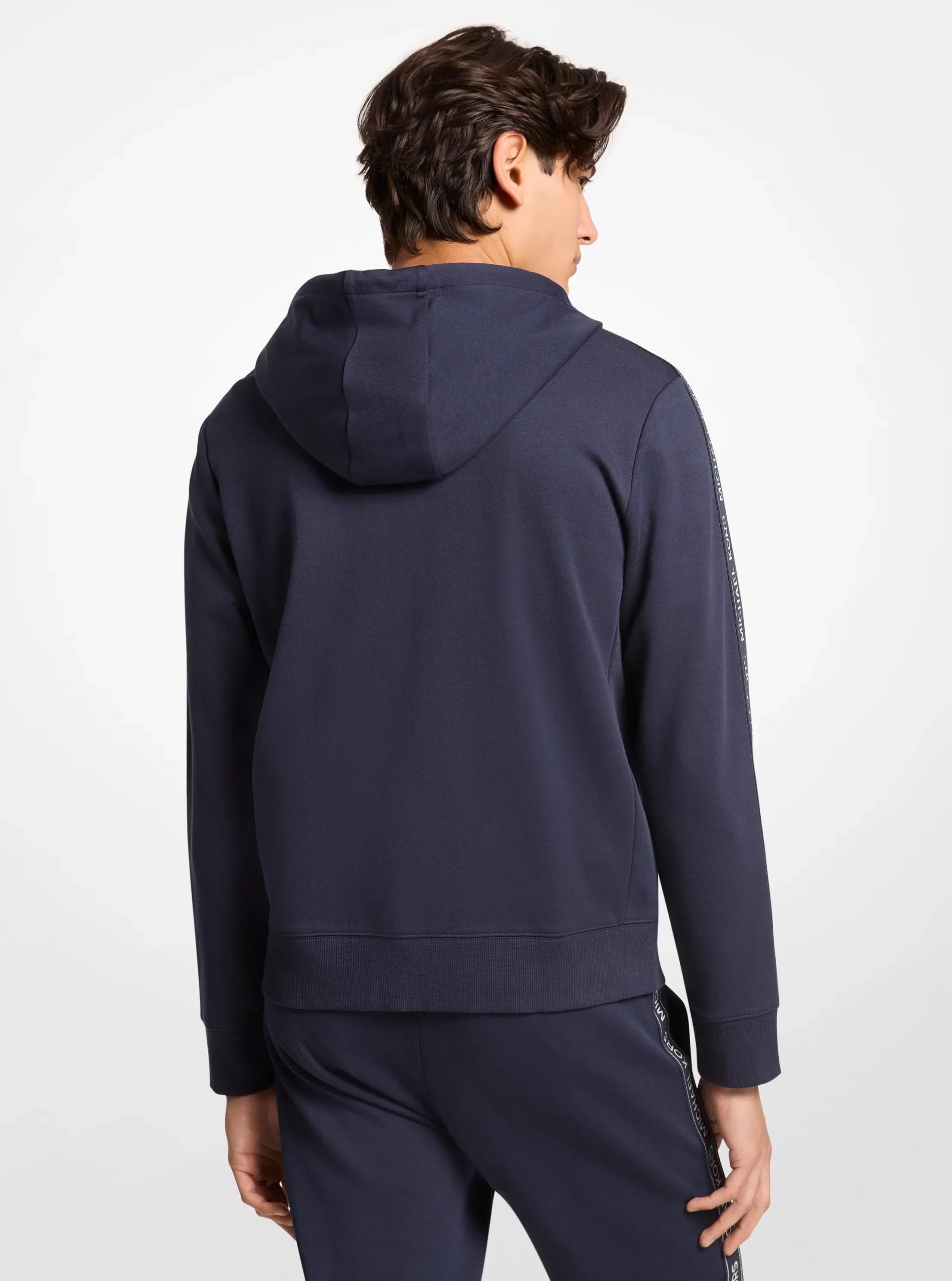 Michael Kors Logo Tape Cotton Blend Zip-Up Hoodie - Preorder - Image 2