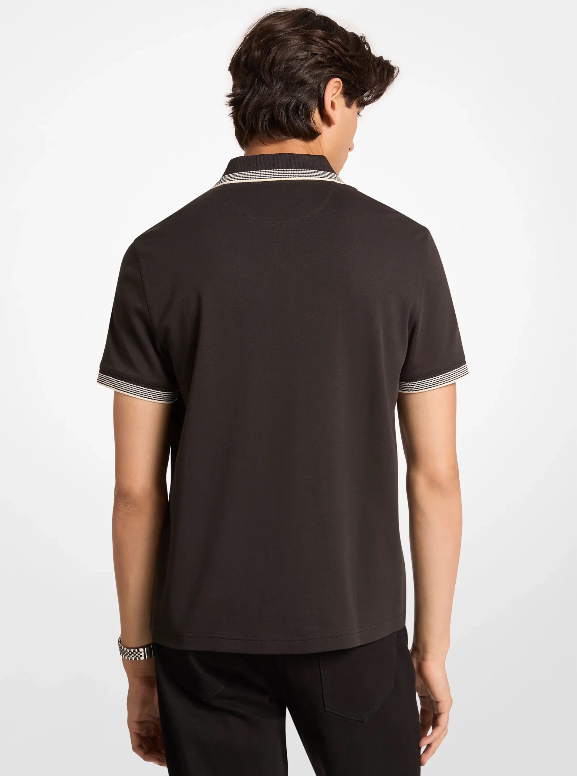 Michael Kors Cotton Zip-Up Polo Shirt - Preorder