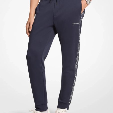 Michael Kors Logo Tape Cotton Blend Joggers - Preorder — Midnight