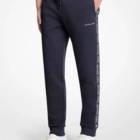 Michael Kors Logo Tape Cotton Blend Joggers - Preorder — Midnight