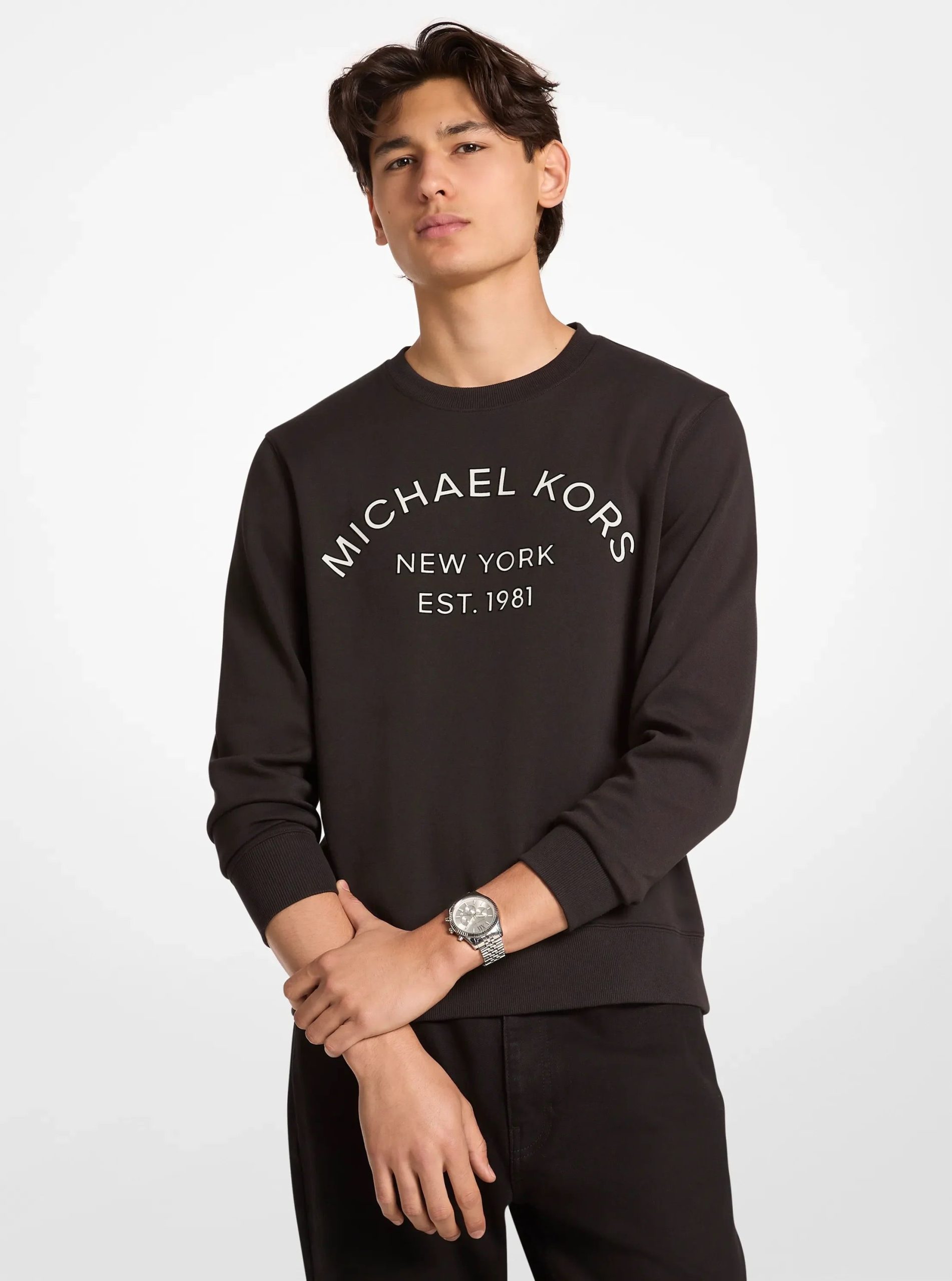 Michael Kors Logo Cotton Blend Crewneck Sweater - Preorder