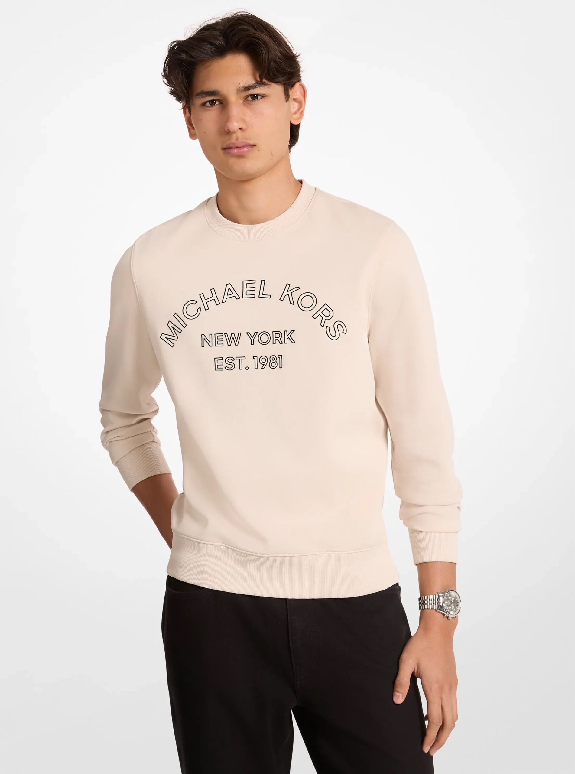 Michael Kors Logo Cotton Blend Crewneck Sweater - Preorder