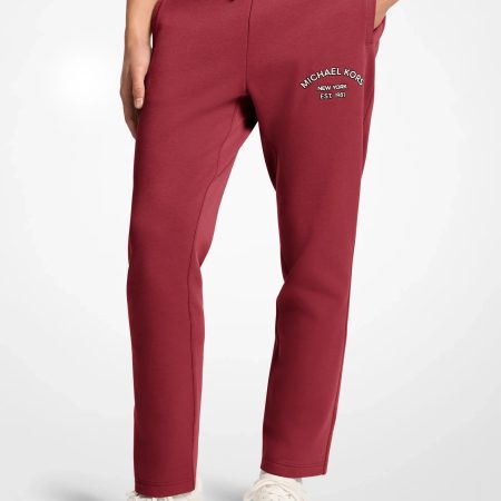 Michael Kors Logo Cotton Blend Joggers - Preorder — Maroon