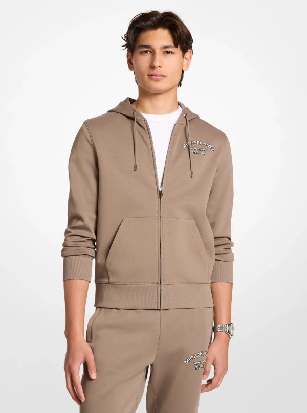 Michael Kors Logo Cotton Blend Zip-Up Hoodie - Preorder