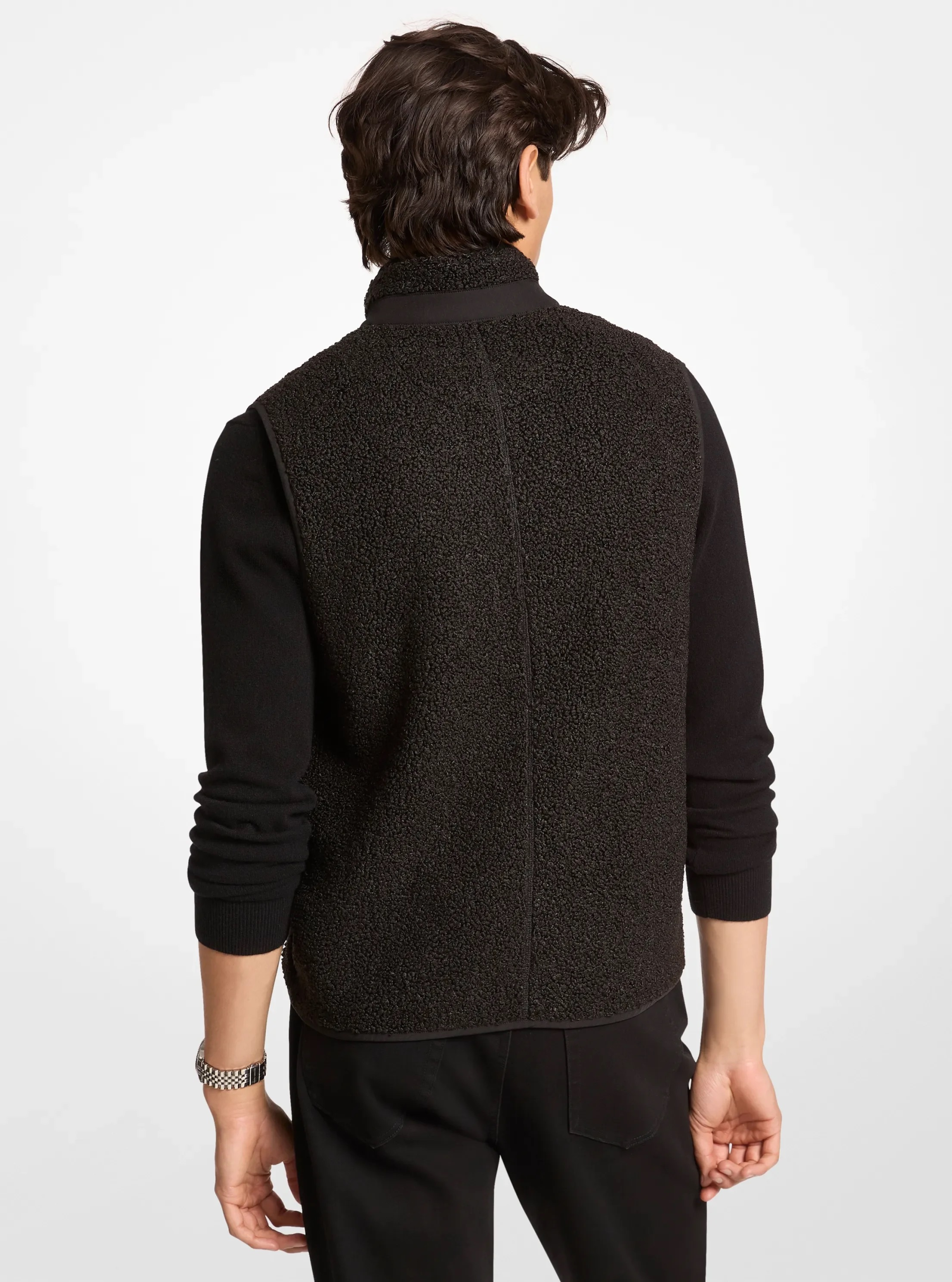 Michael Kors Sherpa Zip-Up Vest - Preorder